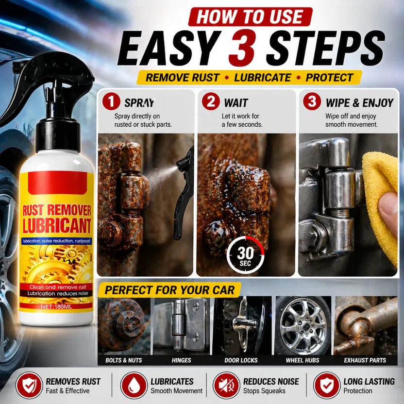 Rust Remover Spray for Car & Bike – Multi-Purpose Metal Rust Cleaner (BUY 1 GET 1 FREE) - SPECIAL OFFER